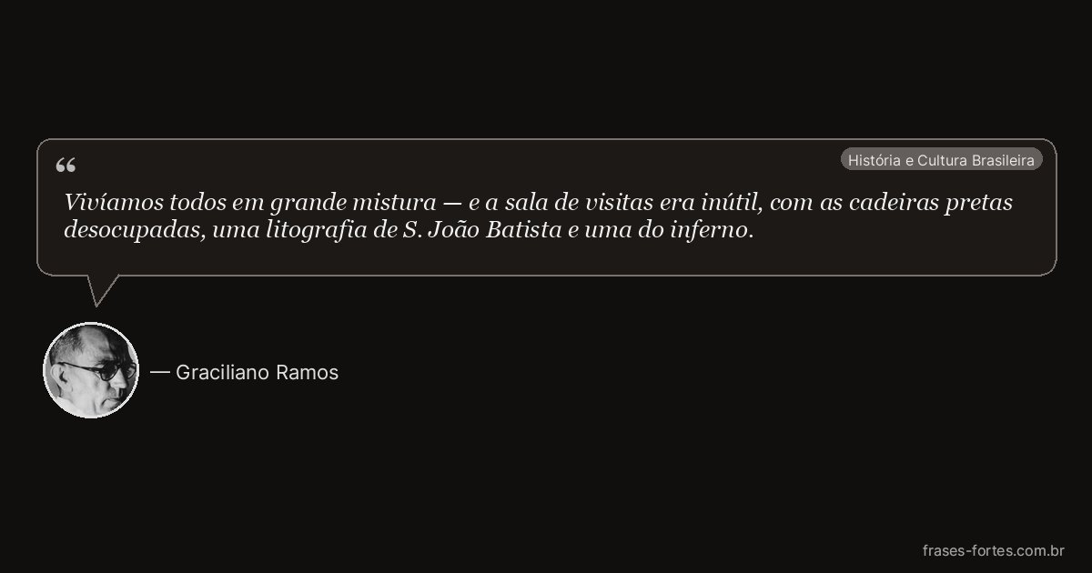 Frase de Graciliano Ramos