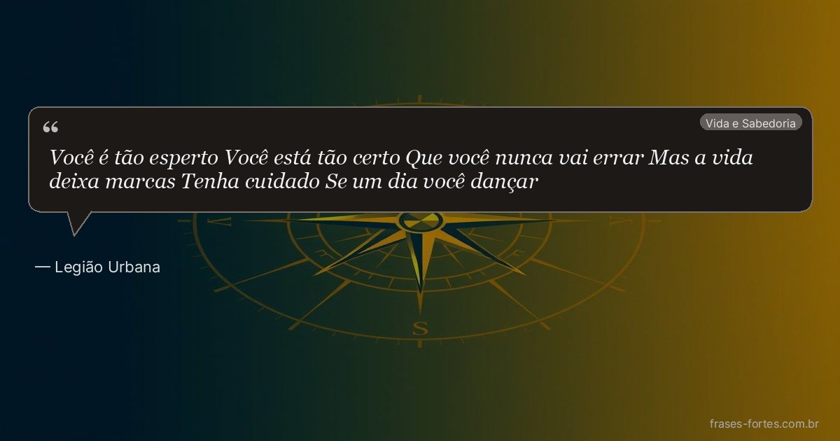 Frase de Legião Urbana