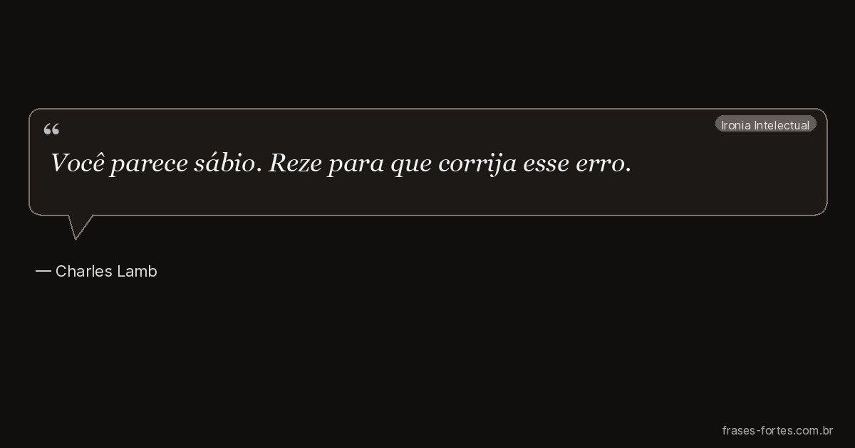 Frase de Charles Lamb