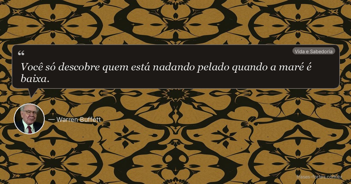 Frase de Warren Buffett