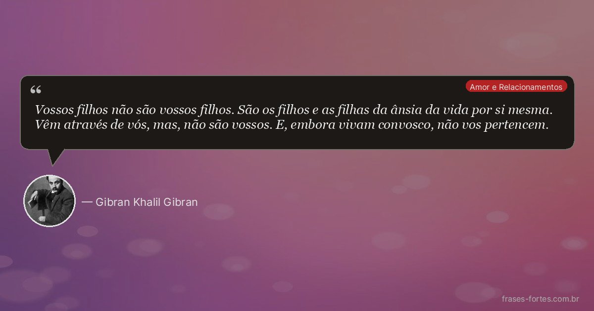 Frase de Gibran Khalil Gibran